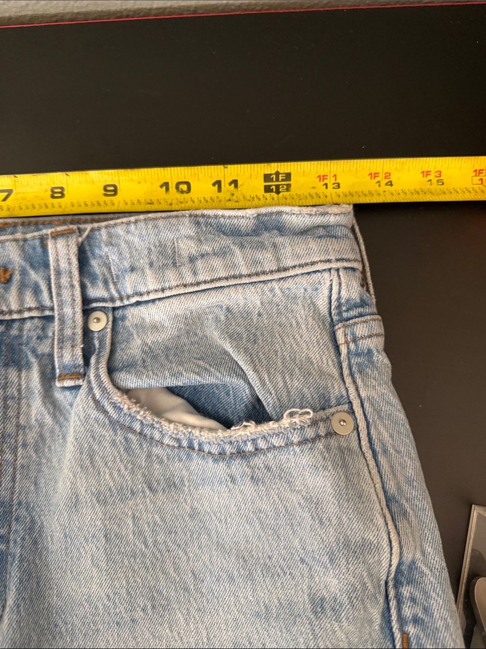 Madewell The Superwide-Leg Jeans in Light Blue Distressed 26P - Picture 3 of 10